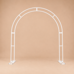 white arched frame