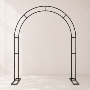 black arched frame