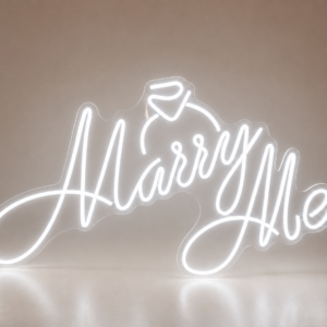 diamond “marry me” neon letter sign (battery operated)
